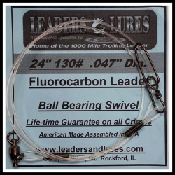 130# 24" Fluorocarbon Leader .047" Dia